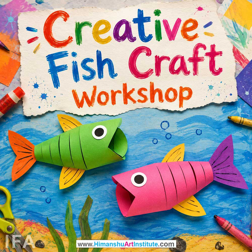 Creative Fish Craft Workshop for Kids and Children Creative Fish Craft Workshop for Kids and Children in Delhi, Online Creative Fish Craft Workshp for Kds, Best Art & Craft Workshop for Children near Me