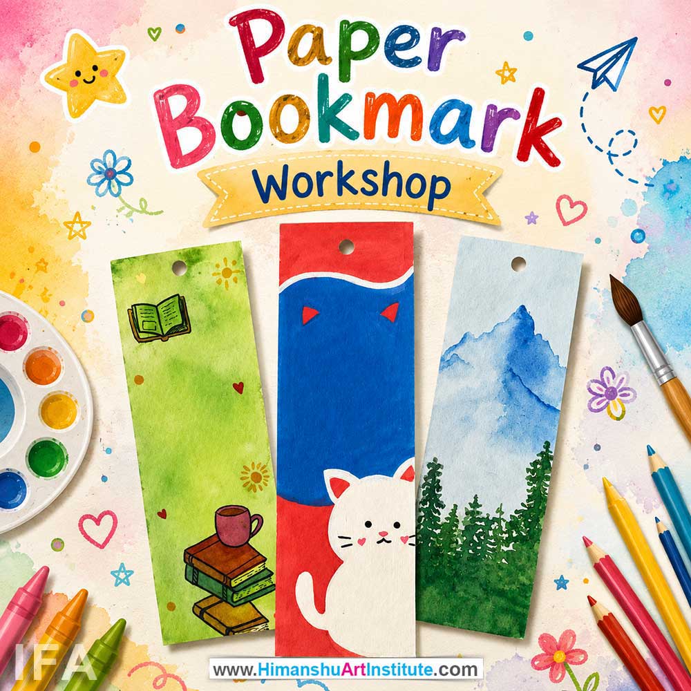 Paper Bookmark Workshop for Kids and Children in Delhi, Online Paper Bookmark Workshp for Kds, Best Art & Craft Workshop for Children near Me