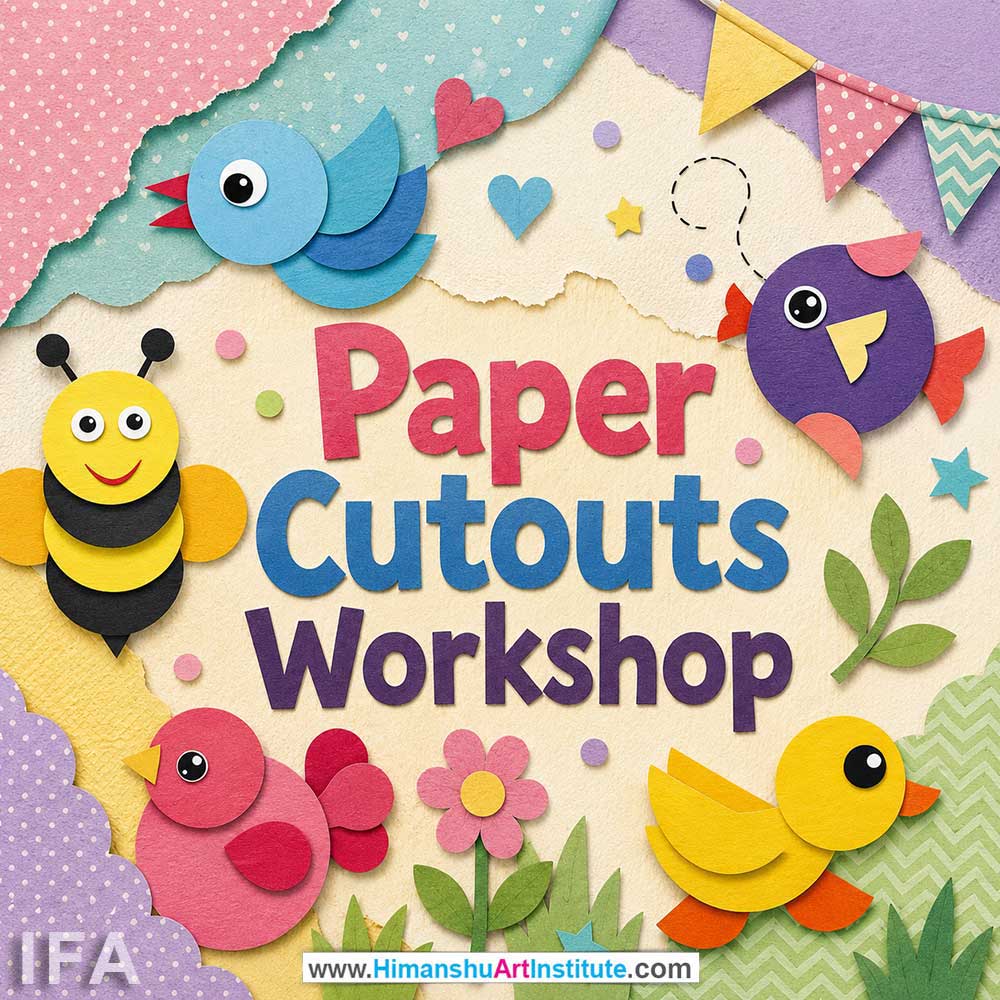 Paper Cutouts Workshop for Kids and Children Paper Cutouts Workshop for Kids and Children in Delhi, Online Paper Cutouts Workshp for Kds, Best Art & Craft Workshop for Children near Me