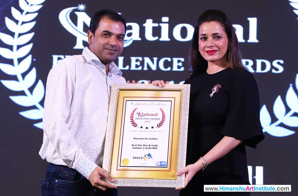 Himanshu Art Institute has been Awarded the National Excellence Award for the Best Fine Art & Craft Institute in Delhi and NCR, Best Fine Art Institute in Delhi, Best Art & Craft Institute in Delhi, India