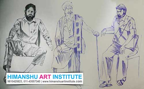 Life Drawing Classes in Delhi, Online Life Drawing Classes, Live Sketching Classes, Certificate Life Drawing Course, Live Portrat Drawing Classes, Live Model Drawing, Live Model Study Classes, Online Best Life Drawing Classes in Delhi, India