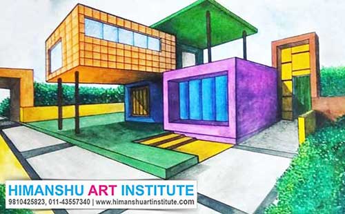 Perspective Drawing Classes in Delhi, Online Perspective Drawing Classes, Perspective Drawing Course, Perspective Drawing Classes for Interior Designer, Drawing Classes in Delhi, Online Best Perspective Drawing Classes in Delhi, India