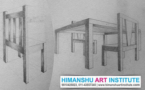 Still Life & Perspective Drawing Classes in Delhi, Object Drawing Classes, Perspective Drawing Classes, Sketching Classes in Delhi, Best Institute of Still Life and Perspective Drawing in Delhi, Online Perspective Drawing Classes