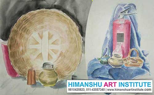 Still Life Classes in Delhi, Freehand Drawing Classes, BFA Entrance Exam Coaching Classes, Object Drawing Classes, Still Life Classes, Composition Drawing Classes, Online Best Still Life and Composition Drawing Classes in Delhi, India