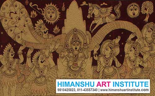 Kalamkari Painting Classes, Kalamkari Art Classes, Kalamkari Painting Certificate Course, Indian Traditional Art, Indian Folk Art, Indian Art Courses for Foreigners, Kalamkari Painting Classes for Foreigners