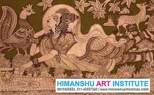 Kalamkari Painting Classes, Kalamkari Art Classes, Kalamkari Painting Certificate Course, Indian Traditional Art, Indian Folk Art, Indian Art Courses for Foreigners, Kalamkari Painting Classes for Foreigners