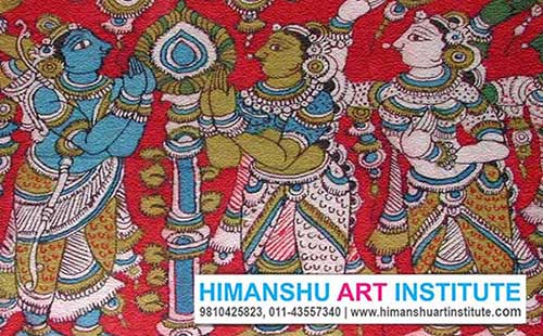 Kalamkari Painting Classes, Kalamkari Art Classes, Kalamkari Painting Certificate Course, Indian Traditional Art, Indian Folk Art, Indian Art Courses for Foreigners, Kalamkari Painting Classes for Foreigners