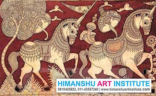 Kalamkari Painting Classes, Kalamkari Art Classes, Kalamkari Painting Certificate Course, Indian Traditional Art, Indian Folk Art, Indian Art Courses for Foreigners, Kalamkari Painting Classes for Foreigners