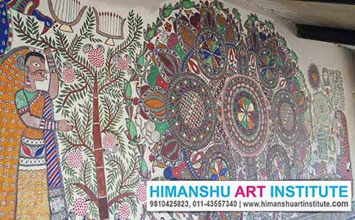 Madhubani Painting Classes, Mithila Painting  Classes, Madhubani Painting Certificate Course, Indian Traditional Art, Indian Folk Art, Indian Art Courses for Foreigners, Madhubani Painting Classes for Foreigners