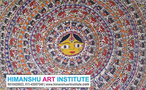 Madhubani Painting Classes, Mithila Painting  Classes, Madhubani Painting Certificate Course, Indian Traditional Art, Indian Folk Art, Indian Art Courses for Foreigners, Madhubani Painting Classes for Foreigners