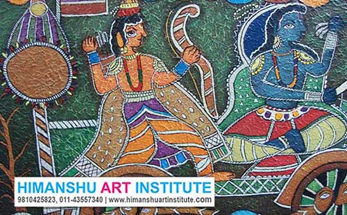 Madhubani Painting Classes, Mithila Painting  Classes, Madhubani Painting Certificate Course, Indian Traditional Art, Indian Folk Art, Indian Art Courses for Foreigners, Madhubani Painting Classes for Foreigners