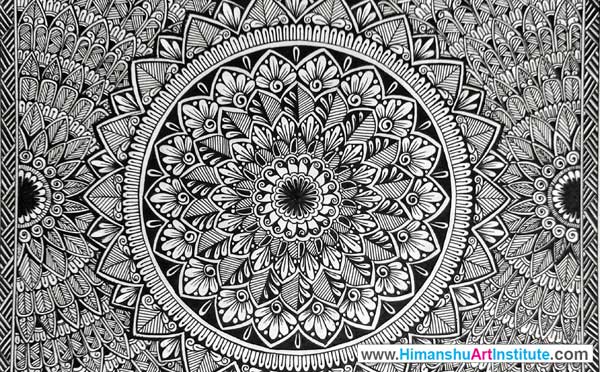 Mandala Painting Classes, Mandala Art Classes, Mandala Art Certificate Course, Indian Traditional Art, Indian Folk Art, Indian Art Courses for Foreigners, Mandala Art Classes for Foreigners