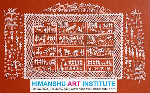 Warli Painting Classes, Warli Art Classes, Warli Painting Certificate Course, Indian Traditional Art, Indian Folk Art, Indian Art Courses for Foreigners, Warli Painting Classes for Foreigners